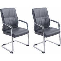 2er Set Freischwinger xxl Anubis Kunstleder grau 2er Set Freischwinger xxl Anubis Kunstleder grau von CLP