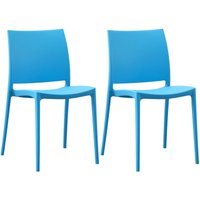 CLP - 2er Set Gartenstühle Meton blau von CLP