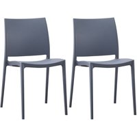 2er Set Gartenstühle Meton grau 2er Set Gartenstühle Meton grau von CLP