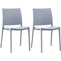 CLP - 2er Set Gartenstühle Meton hellgrau von CLP