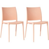 2er Set Gartenstühle Meton pfirsich von CLP