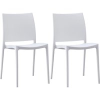 2er Set Gartenstühle Meton weiß 2er Set Gartenstühle Meton weiß von CLP
