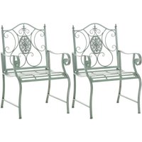 2er Set Gartenstühle Punjab antik-grün 2er Set Gartenstühle Punjab antik-grün von CLP