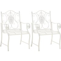 CLP - 2er Set Gartenstühle Punjab antik weiß von CLP