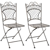 2er Set Klappstuhl Gartenstuhl Adelar bronze von CLP