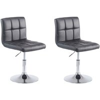 2er Set Lounger Palma V2 Kunstleder schwarz von CLP