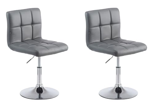 CLP 2er Set Lounger Palma V2 Mit Kunstlederbezug I 2 x Höhenverstellbarer Polsterstuhl Mit Rückenlehne, Farbe:grau CLP 2er Set Lounger Palma V2 Mit Kunstlederbezug I 2 x Höhenverstellbarer Polsterstuhl Mit Rückenlehne, Farbe:grau von CLP