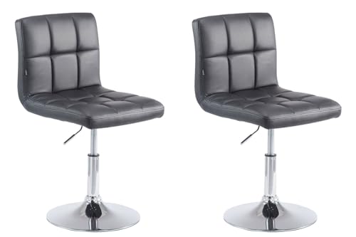 CLP 2er Set Lounger Palma V2 Mit Kunstlederbezug I 2 x Höhenverstellbarer Polsterstuhl Mit Rückenlehne, Farbe:schwarz CLP 2er Set Lounger Palma V2 Mit Kunstlederbezug I 2 x Höhenverstellbarer Polsterstuhl Mit Rückenlehne, Farbe:schwarz von CLP