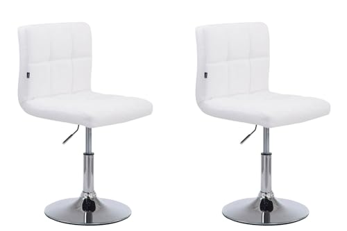 CLP 2er Set Lounger Palma V2 Mit Kunstlederbezug I 2 x Höhenverstellbarer Polsterstuhl Mit Rückenlehne, Farbe:weiß CLP 2er Set Lounger Palma V2 Mit Kunstlederbezug I 2 x Höhenverstellbarer Polsterstuhl Mit Rückenlehne, Farbe:weiß von CLP
