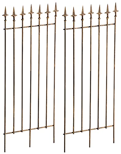 CLP 2er Set Metall-Rankgitter Elisa I Größe: 100 x 50 cm, Stabstärke 0,7 cm I Rankhilfe für Kletterpflanzen, Farbe:Bronze CLP 2er Set Metall-Rankgitter Elisa I Größe: 100 x 50 cm, Stabstärke 0,7 cm I Rankhilfe für Kletterpflanzen, Farbe:Bronze von CLP