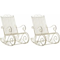 2er Set Schaukelstühle Smilla antik-creme 2er Set Schaukelstühle Smilla antik-creme von CLP
