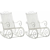 CLP - 2er Set Schaukelstühle Smilla antik weiß von CLP
