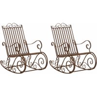 2er Set Schaukelstühle Smilla braun 2er Set Schaukelstühle Smilla braun von CLP