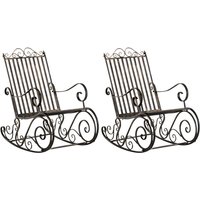 2er Set Schaukelstühle Smilla bronze von CLP