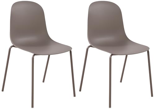CLP 2er Set Stühle Hardin, stapelbare Gartenstühle, wetterfest und UV-beständig, Outdoor-Stuhl für Balkon, Terrasse und Esszimmer, Farbe:Taupe CLP 2er Set Stühle Hardin, stapelbare Gartenstühle, wetterfest und UV-beständig, Outdoor-Stuhl für Balkon, Terrasse und Esszimmer, Farbe:Taupe von CLP