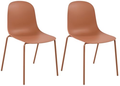 CLP 2er Set Stühle Hardin, stapelbare Gartenstühle, wetterfest und UV-beständig, Outdoor-Stuhl für Balkon, Terrasse und Esszimmer, Farbe:Terracotta CLP 2er Set Stühle Hardin, stapelbare Gartenstühle, wetterfest und UV-beständig, Outdoor-Stuhl für Balkon, Terrasse und Esszimmer, Farbe:Terracotta von CLP