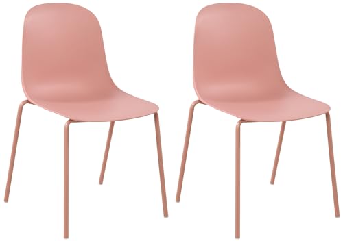 CLP 2er Set Stühle Hardin, stapelbare Gartenstühle, wetterfest und UV-beständig, Outdoor-Stuhl für Balkon, Terrasse und Esszimmer, Farbe:pink CLP 2er Set Stühle Hardin, stapelbare Gartenstühle, wetterfest und UV-beständig, Outdoor-Stuhl für Balkon, Terrasse und Esszimmer, Farbe:pink von CLP