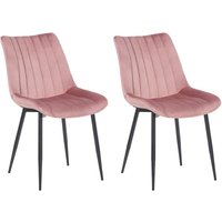 2er Set Stühle Rahden Samt pink 2er Set Stühle Rahden Samt pink von CLP