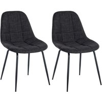 2er Set Stuhl Tom dunkelgrau Stoff 2er Set Stuhl Tom dunkelgrau Stoff von CLP