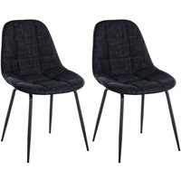 2er Set Stuhl Tom schwarz Stoff 2er Set Stuhl Tom schwarz Stoff von CLP