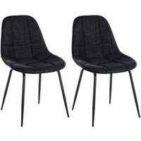 CLP - 2er Set Stuhl Tom schwarz Stoff von CLP