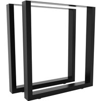 2er Set Tischbeine Velden für Couchtisch schwarz 30 cm von CLP