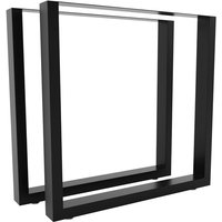 2er Set Tischbeine Velden für Couchtisch schwarz 40 cm von CLP