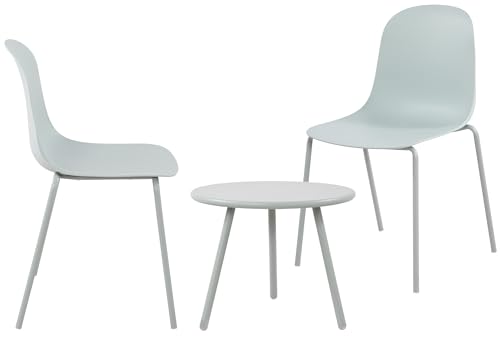CLP 2er Sitzgruppe Berdin I Garten-Set 2X Stuhl stapelbar und 1x Tisch I Outdoor-Set wetterfest und UV-beständig I Gartenmöbel, Farbe:türkis CLP 2er Sitzgruppe Berdin I Garten-Set 2X Stuhl stapelbar und 1x Tisch I Outdoor-Set wetterfest und UV-beständig I Gartenmöbel, Farbe:türkis von CLP