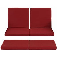 3er Kissenbezüge Set Sofa Ancona rubinrot von CLP