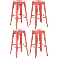 4er Set Barhocker Joshua rot 4er Set Barhocker Joshua rot von CLP