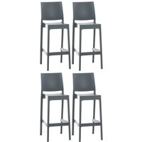 4er Set Barhocker Maya Kunststoff dunkelgrau 4er Set Barhocker Maya Kunststoff dunkelgrau von CLP