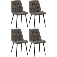4er Set Esszimmerstühle Antibes anthrazit von CLP