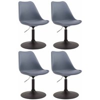 CLP - 4er Set Esszimmerstühle Maverick Kunststoff grau schwarz CLP - 4er Set Esszimmerstühle Maverick Kunststoff grau schwarz von CLP