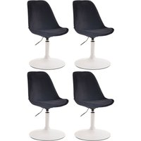 CLP - 4er Set Esszimmerstühle Maverick Samt schwarz weiß CLP - 4er Set Esszimmerstühle Maverick Samt schwarz weiß von CLP