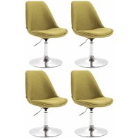CLP - 4er Set Esszimmerstühle Maverick Stoff grün chrom CLP - 4er Set Esszimmerstühle Maverick Stoff grün chrom von CLP