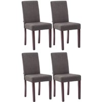 4er Set Esszimmerstuhl Ina Stoff cappuccino, dunkelgrau von CLP