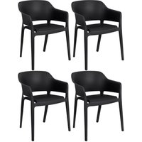 CLP - 4er Set Stapelstühle Puebla schwarz CLP - 4er Set Stapelstühle Puebla schwarz von CLP