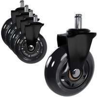 CLP - 5er Set Hartbodenrollen schwarz von CLP