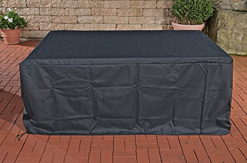 CLP Abdeckhaube Für Gartenmöbel-Sitzgruppe I Wasserdicht I UV-Beständig I 270 X 205 X 90 cm, Farbe:schwarz von CLP