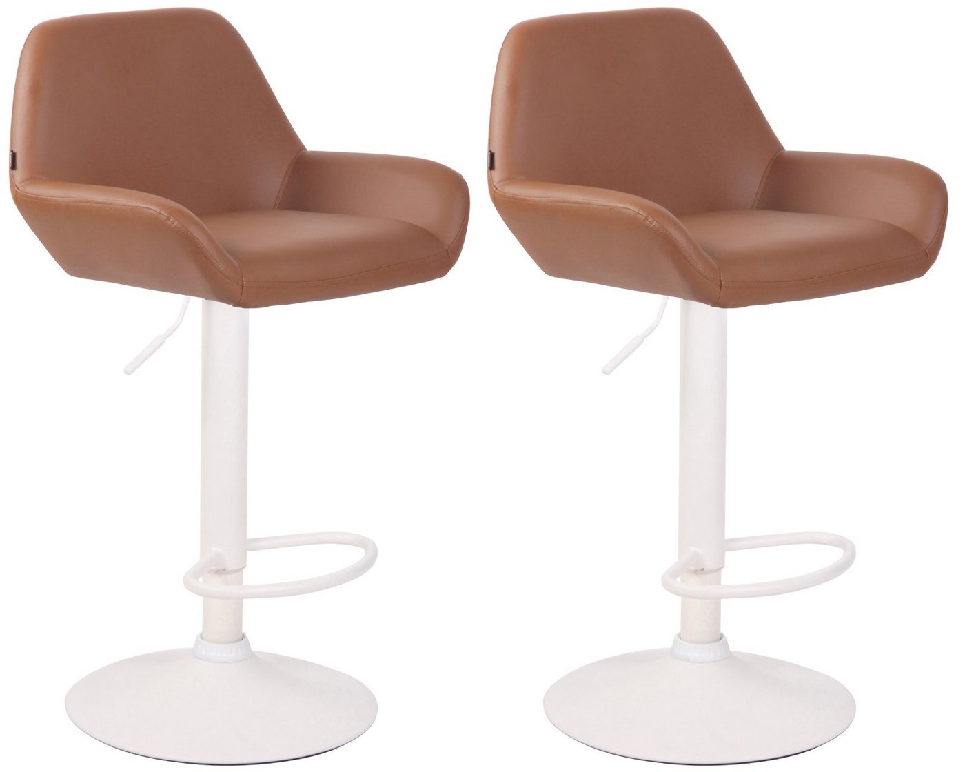 CLP Barhocker 2er Set Barhocker Braga Kunstleder weiß CLP Barhocker 2er Set Barhocker Braga Kunstleder weiß von CLP