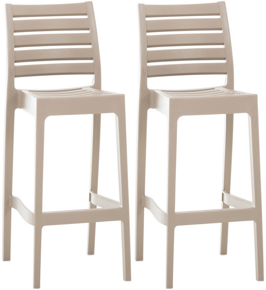 CLP Barhocker Ares (2er Set, 2 St., 2er), Kunststoff, stapelbar, Outdoor von CLP