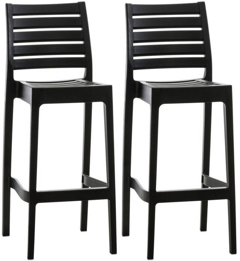 CLP Barhocker Ares (2er Set, 2 St., 2er), Kunststoff, stapelbar, Outdoor von CLP