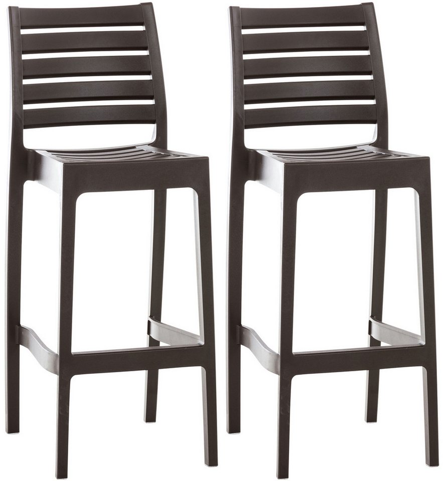 CLP Barhocker Ares (2er Set, 2 St., 2er), Kunststoff, stapelbar, Outdoor von CLP