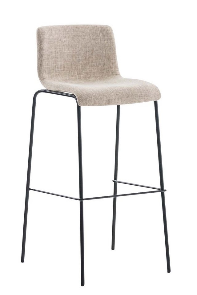 CLP Barhocker Barhocker Hoover Stoff 4-Fuß Gestell schwarz von CLP