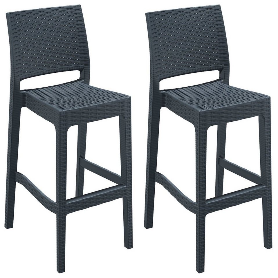CLP Barhocker Barhocker Jamaica (2er Set, 2 St., 2er), UV-beständig, wetterfest von CLP