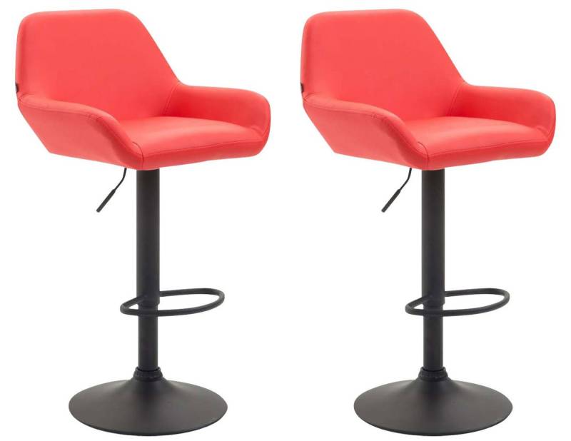 CLP Barhocker Braga (2er Set, 2 St., 2er), mit Kunstleder-Bezug und Fußstütze von CLP