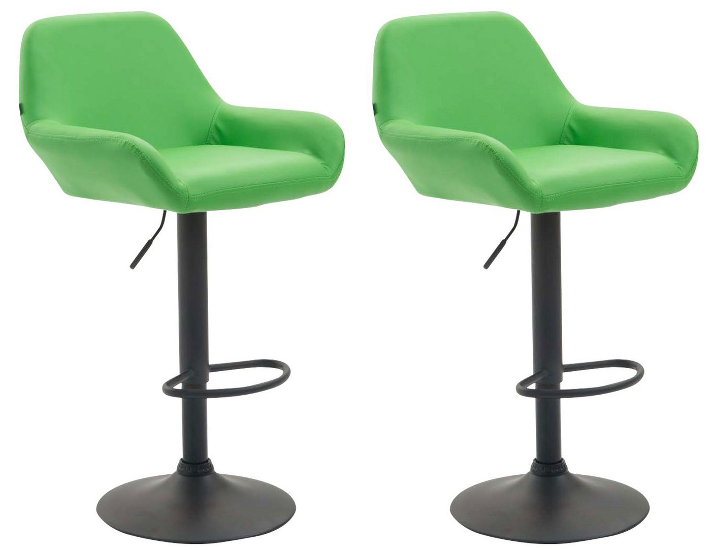CLP Barhocker Braga (2er Set, 2 St., 2er), mit Kunstleder-Bezug und Fußstütze von CLP