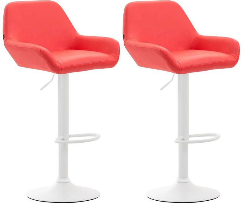 CLP Barhocker Braga (2er Set, 2 St., 2er), mit Kunstleder-Bezug und Fußstütze von CLP