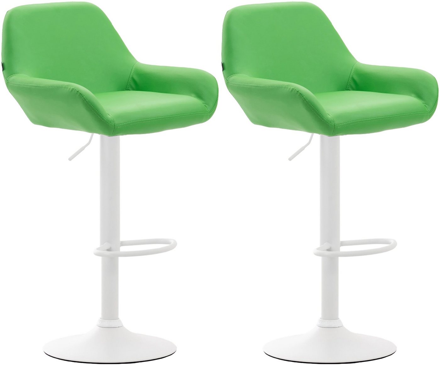 CLP Barhocker Braga (2er Set, 2 St., 2er), mit Kunstleder-Bezug und Fußstütze von CLP