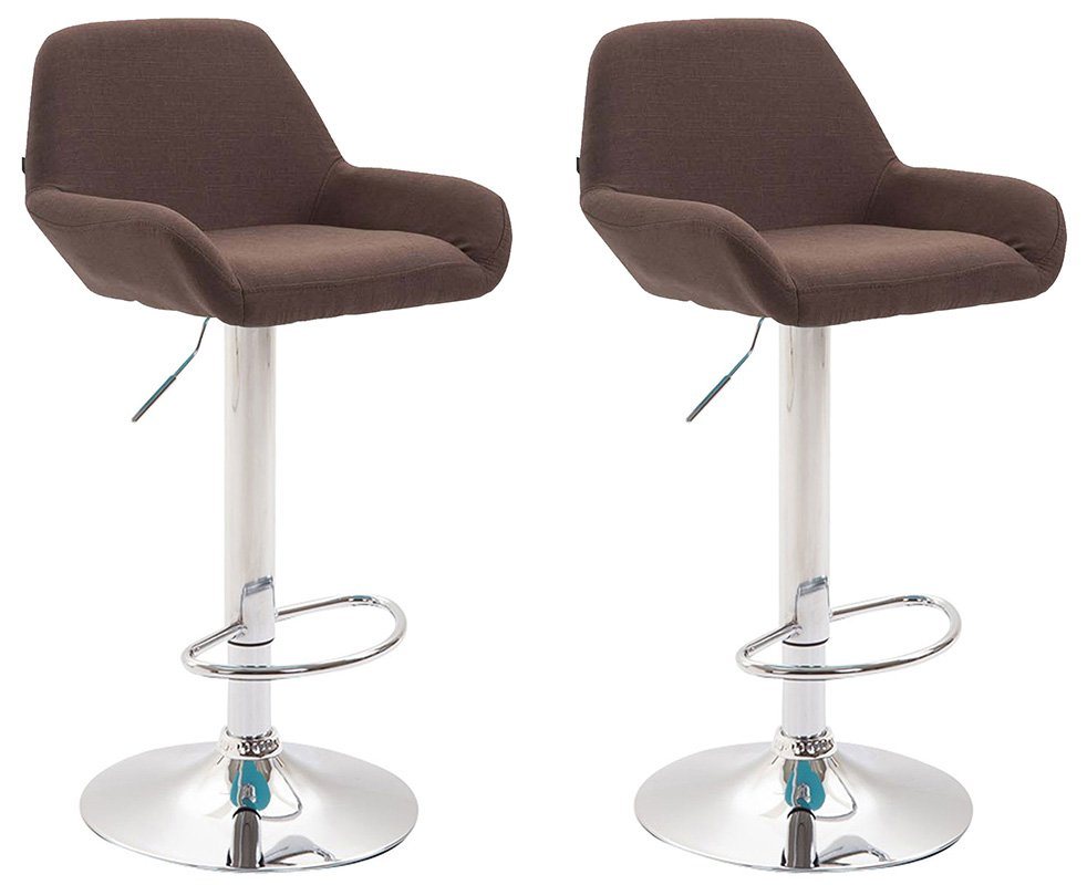 CLP Barhocker Braga Stoff (2er Set, 2 St., 2er), drehbar und höhenverstellbar von CLP